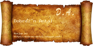 Dobrán Antal névjegykártya